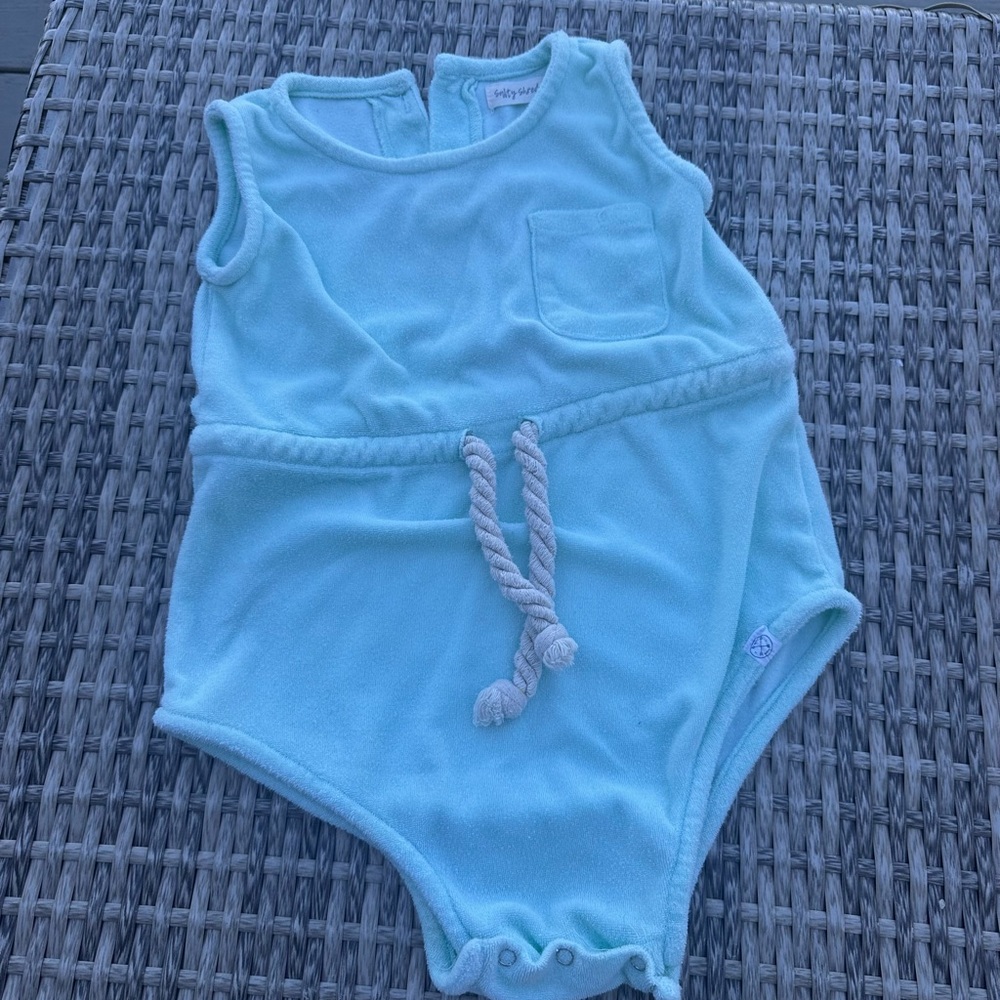 Salty Shreds Light minty Blue / green Romper